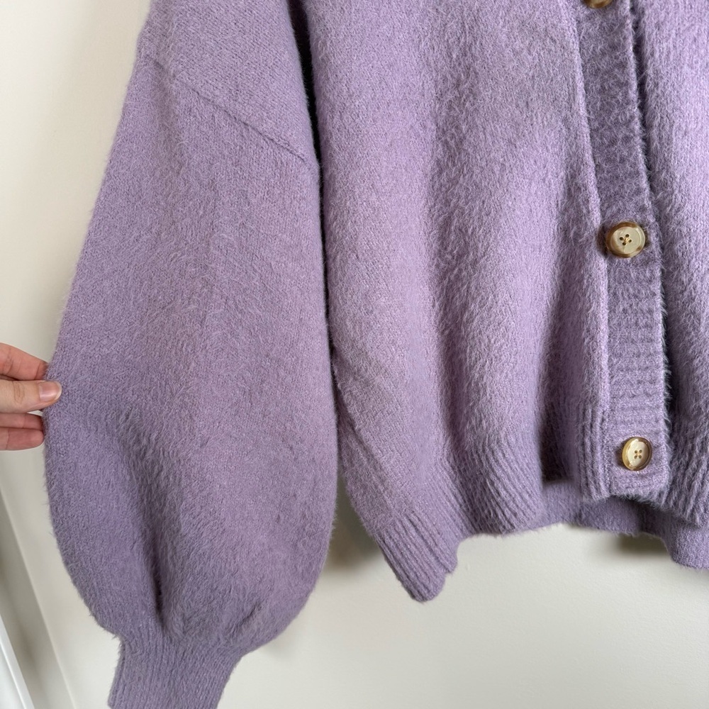 Joie Button Up Down Soft Bubble Puff Sleeve Cardi… - image 3